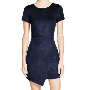 Aqua Navy Blue Suede Style Dress